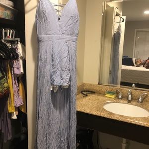 Blue high low dress